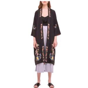 TopShop Reversible Embroidered Kimono, pink and black, two kimonos in one